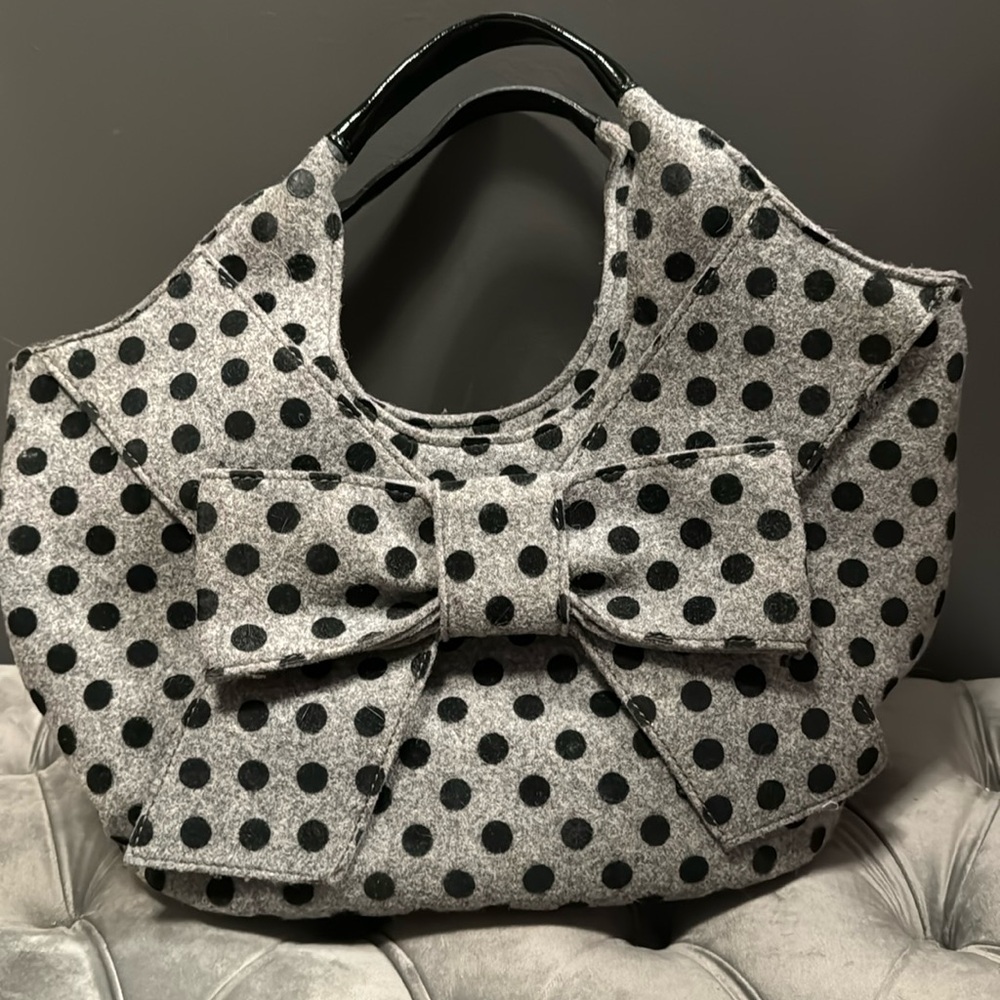 Kate Spade Felt Polka Dot Handbag